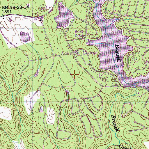Topographic Map of Hidden Hollow Estates, TN