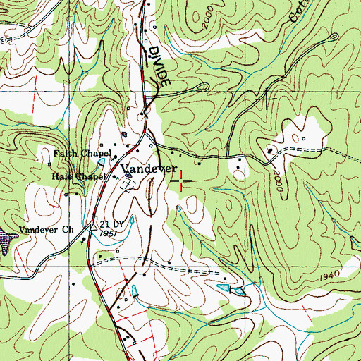 Topographic Map of Nicholson Heights, TN