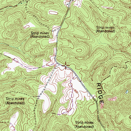 Topographic Map of Hopkins Prospect, TN