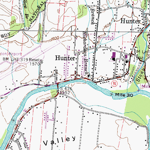 Topographic Map of Rexford (historical), TN