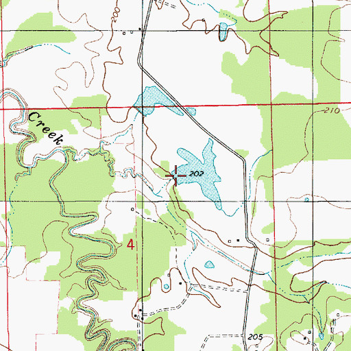 Topographic Map of Lila Rebecca Webster Lake Dam, AL
