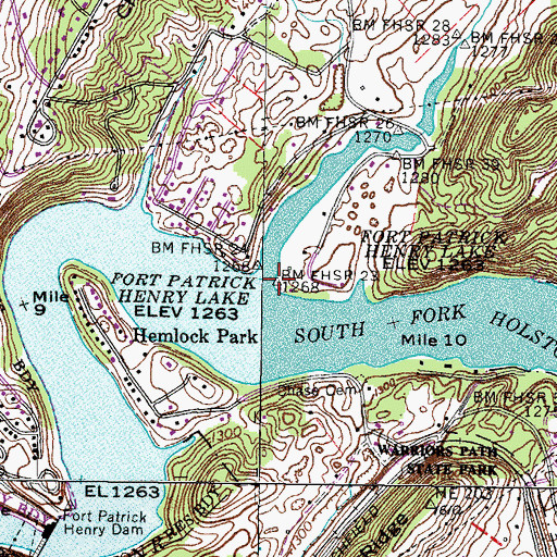 Topographic Map of Cooks Valley Branch, TN
