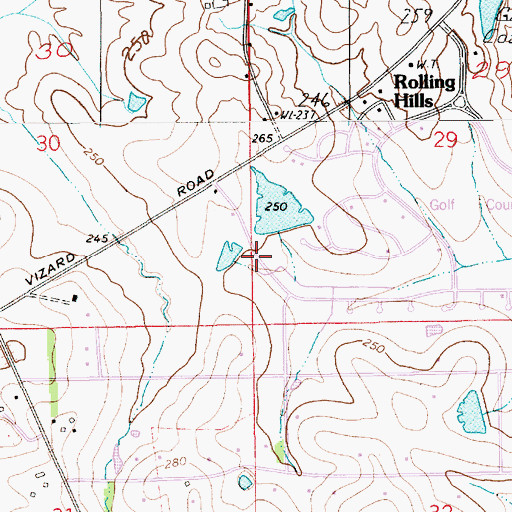 Topographic Map of Davis Lake Number Two, AL