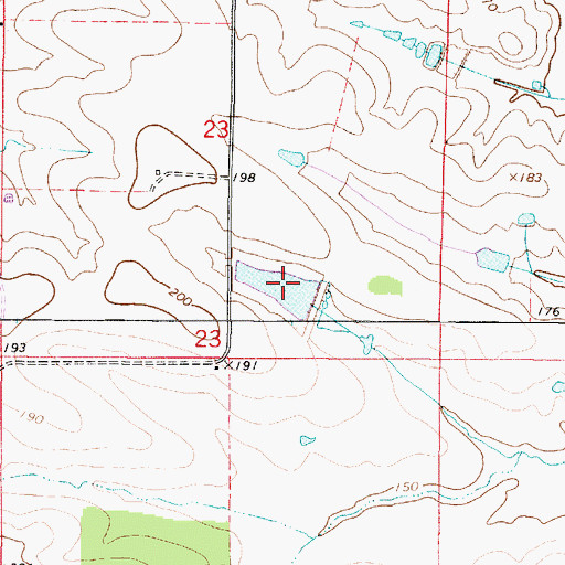 Topographic Map of Whitley Lake, AL