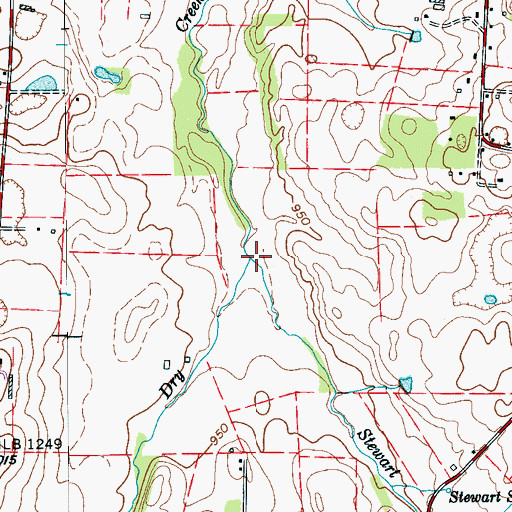 Topographic Map of Stewart Creek, TN