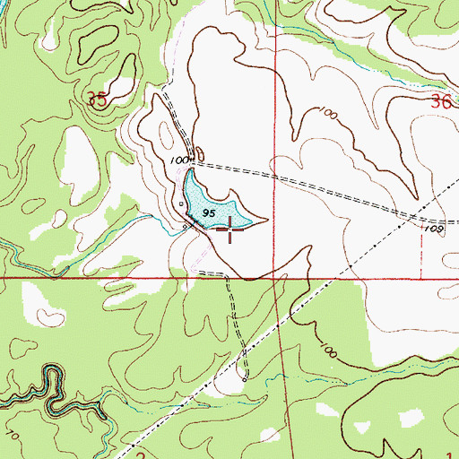 Topographic Map of Doctor Max McCord Junior Lake Dam, AL
