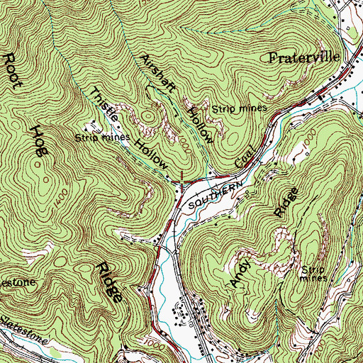Topographic Map of Thistle Hollow, TN