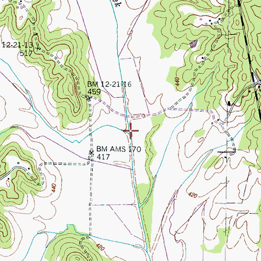 Topographic Map of Threemile Creek, TN