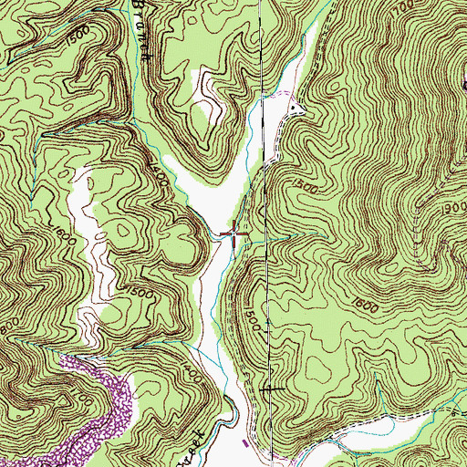 Topographic Map of Trammel Branch, TN