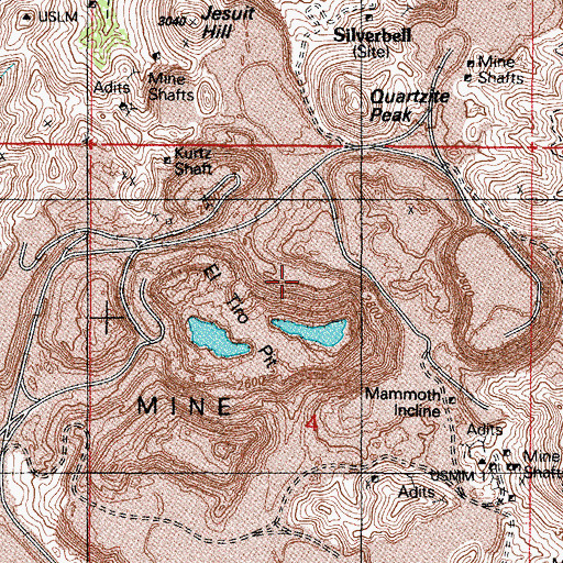 Topographic Map of Union Hill, AZ