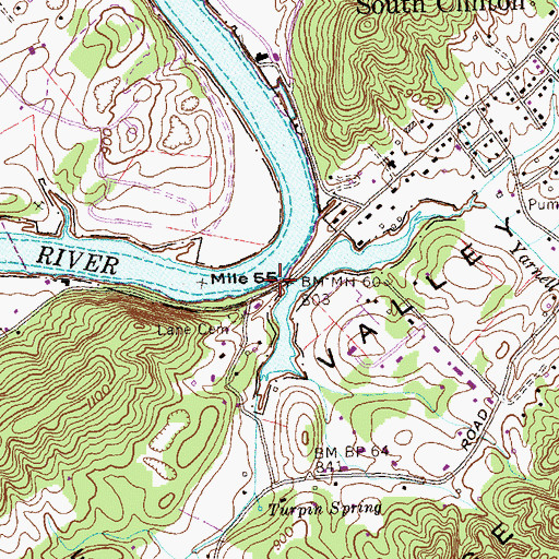 Topographic Map of Yarnell Branch, TN