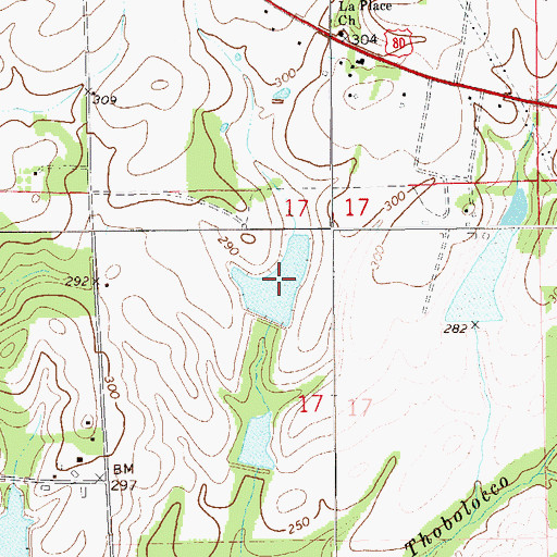 Topographic Map of Lacey Lake Number 2, AL