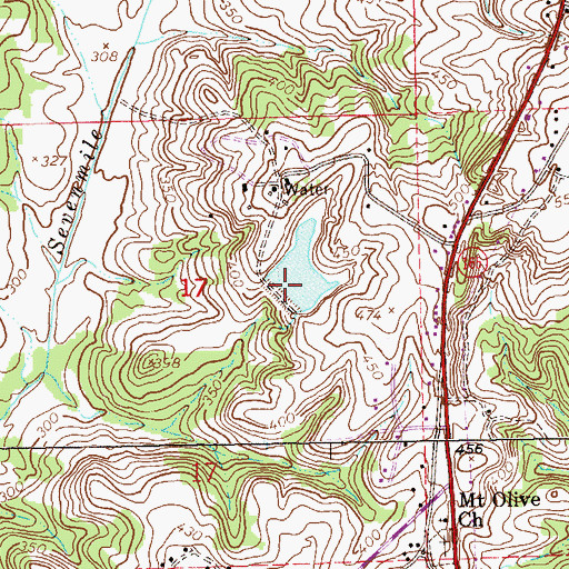 Topographic Map of Sheppard Pond Dam, AL