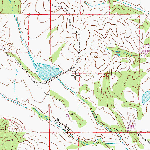 Topographic Map of Powell Creek Lake Number Eight, AL