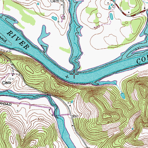 Topographic Map of Bullard Creek, TN
