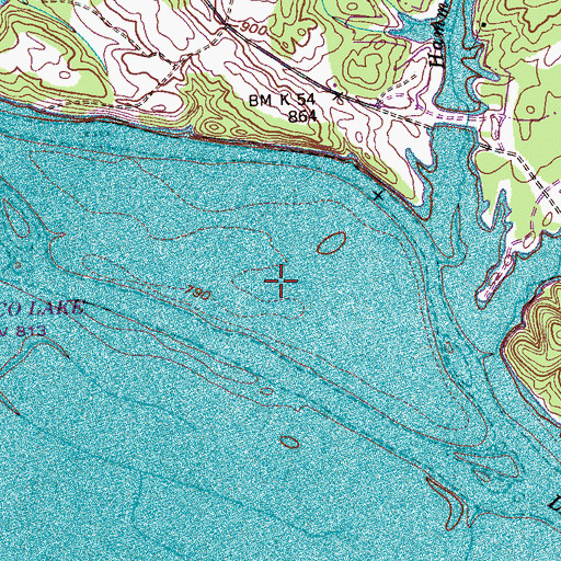 Topographic Map of Calloway Island, TN