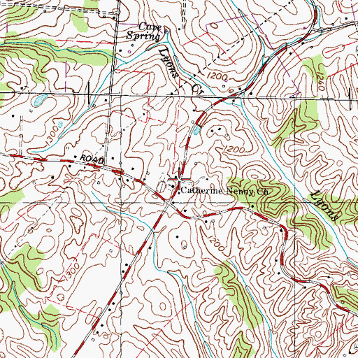Topographic Map of Catherine Nenny Church, TN