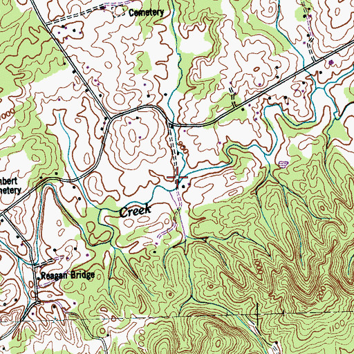 Topographic Map of Centenary Creek, TN