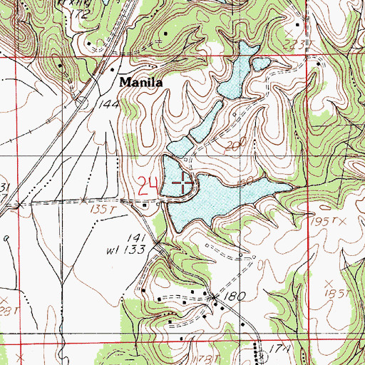Topographic Map of J Friday Number 1 Dam, AL