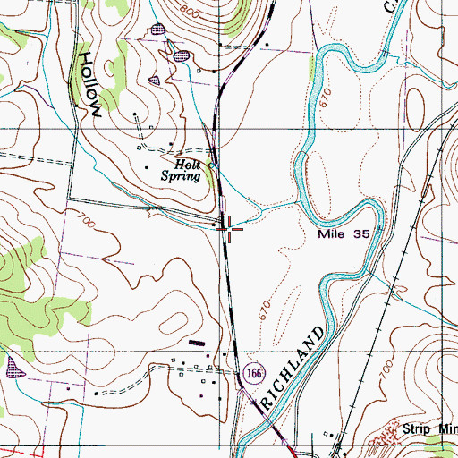 Topographic Map of Chapman Hollow, TN