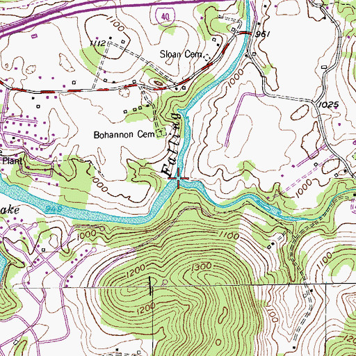 Topographic Map of Cleghorn Creek, TN
