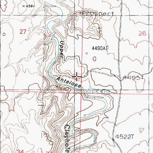 Topographic Map of Upper Antelope, AZ