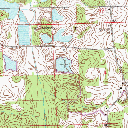 Topographic Map of Bruce Pond Number One, AL
