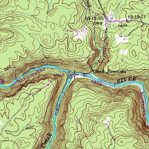 Topographic Map of Daddys Creek, TN