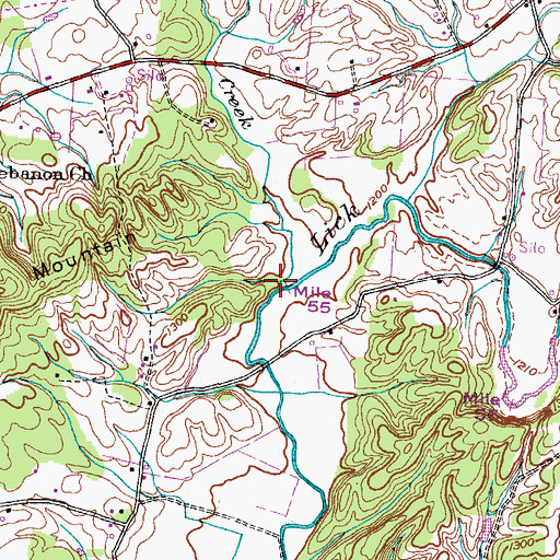 Topographic Map of Dailey Creek, TN