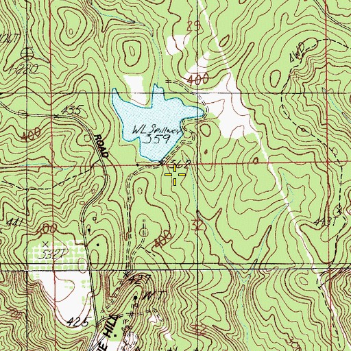 Topographic Map of Fitzpatrick Dam, AL