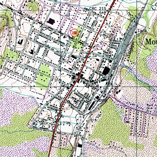 Topographic Map of Mount Pleasant, TN