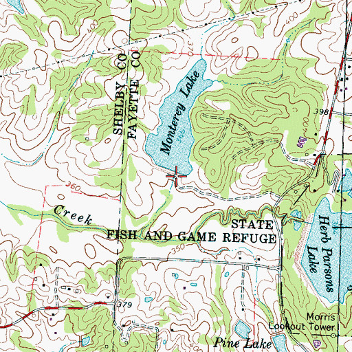 Topographic Map of Marys Creek Pilot Watershed Dam Number Two, TN