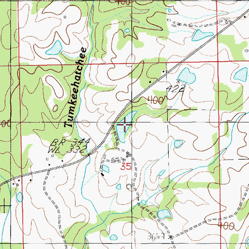 Topographic Map of R H Lamb Lake, AL