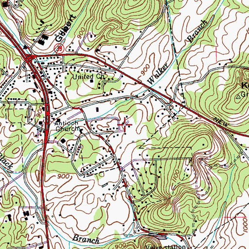 Topographic Map of Heritage Park, TN