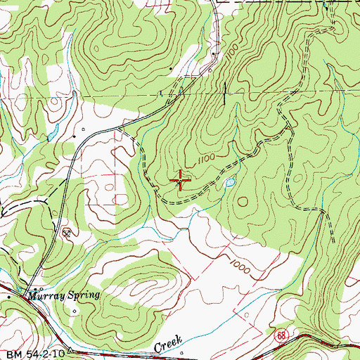 Topographic Map of Holt Mine, TN