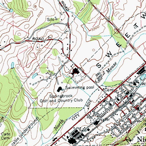 Topographic Map of Niota Elementary School, TN