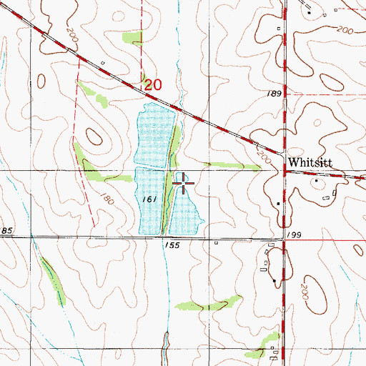 Topographic Map of B W Coleman Farm Dam Number 1, AL