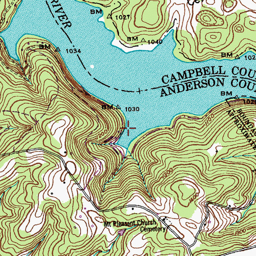Topographic Map of Star Dust Dock, TN
