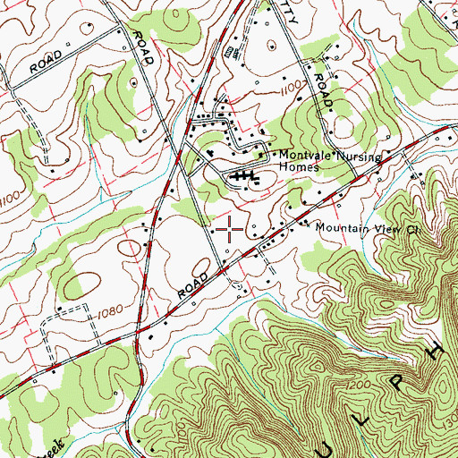 Topographic Map of South View Estates, TN