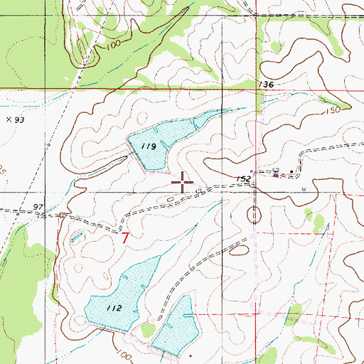 Topographic Map of Bryars Junior Lakes, AL