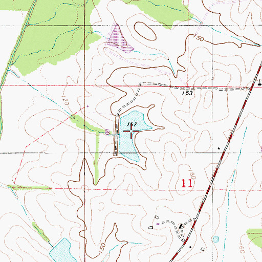 Topographic Map of State Cattle Ranch Lakes, AL