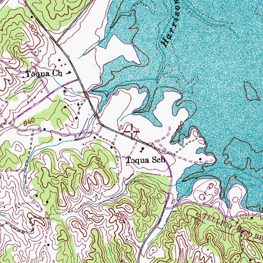 Topographic Map of Toqua Community Center, TN