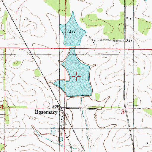 Topographic Map of Lewis Lawson Lake Number Five, AL