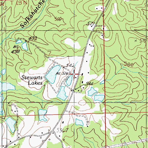 Topographic Map of Nolan Davis Lake Dam Number One, AL