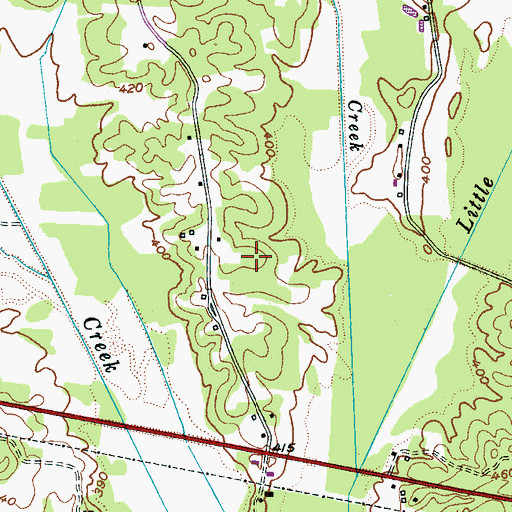 Topographic Map of Ingle Cemetery, TN