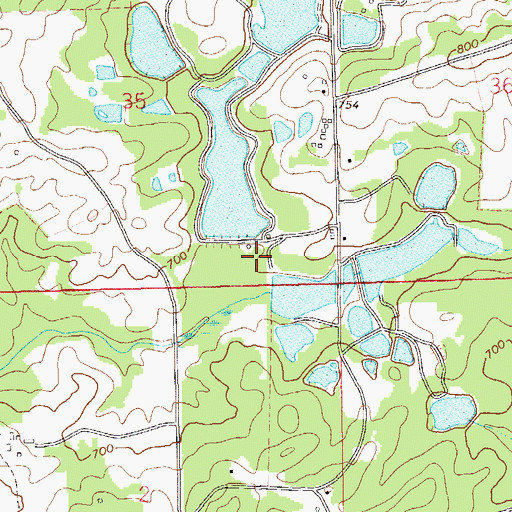 Topographic Map of Auburn Farm Pond Number S-6 Dam, AL