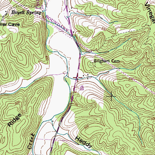 Topographic Map of Orchard Hollow, TN
