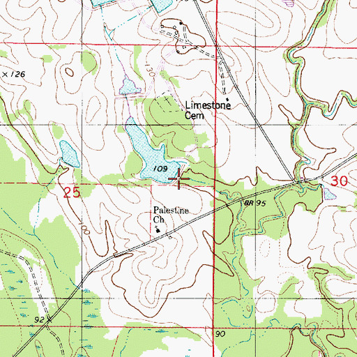 Topographic Map of Limestone Lakes Dam Number 1, AL