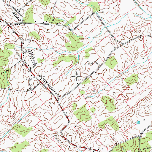Topographic Map of Green Acres, TN