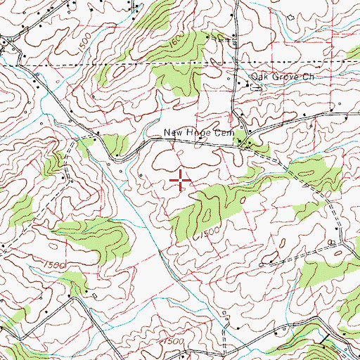 Topographic Map of Heritage Hills, TN